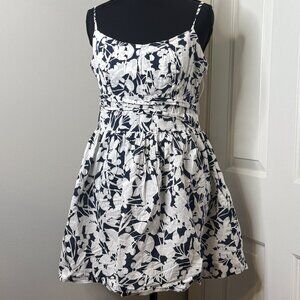 Navy Blue and White Dress by New York & Company, Size 8
